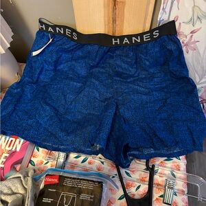 Hanes Blue Boxer Briefs